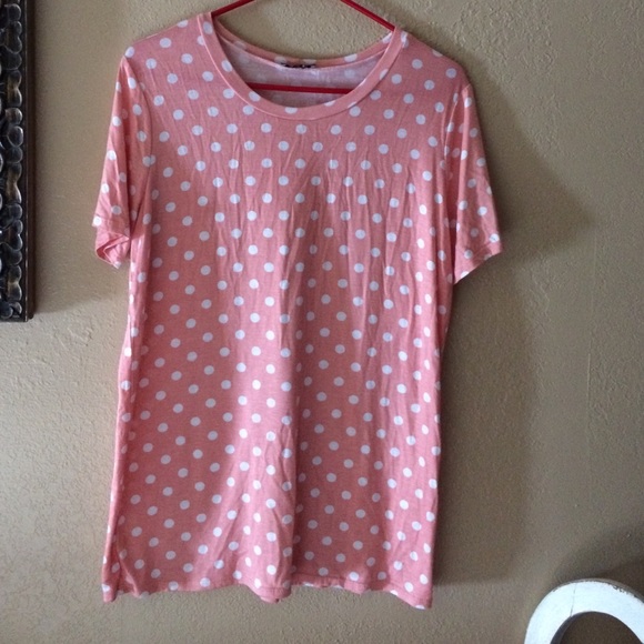 Pink polka dot top