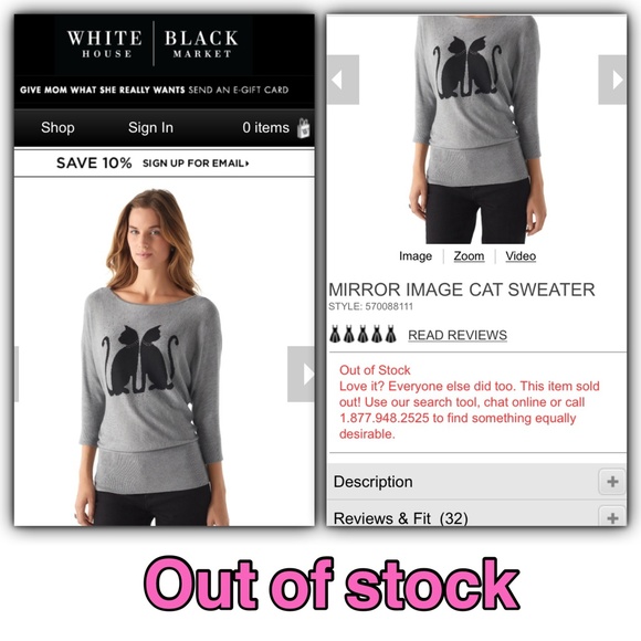 🎉HP🎉WHBM NWT RARE cat sweater XS - Picture 3 of 4