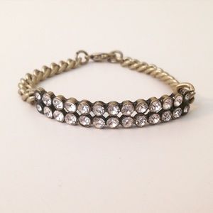 Jcrew Inspired Crystal Chain Bracelet