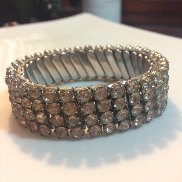 Vintage Jewelry Vintage Retro Stretch Band Rhinestone Bracelet