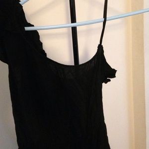 Black one shoulder dress