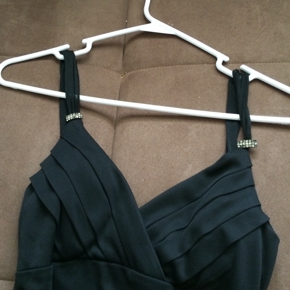 Black Strap High-Low Dress