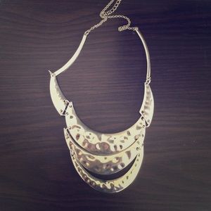 Silver statement necklace