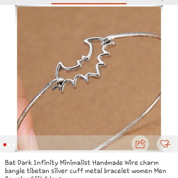 BAT Wire bangle tibetan silver cuff metal