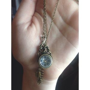 Rustic compass necklace