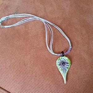 Lavender and lime green necklace