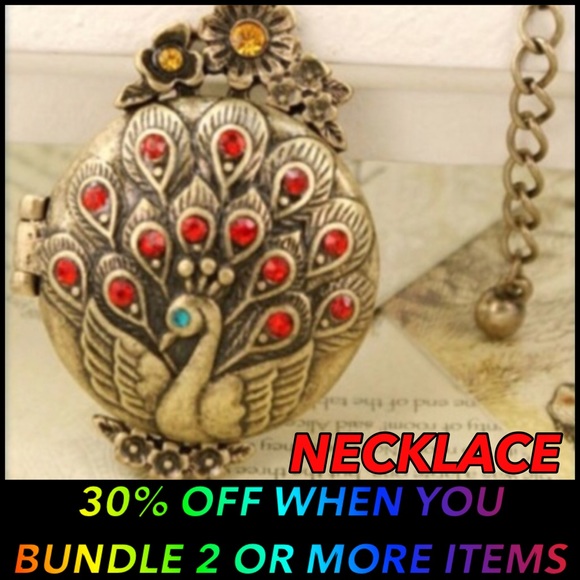 Jewelry - Peacock Locket Necklace