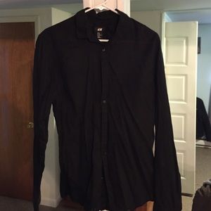 H&M black button down shirt