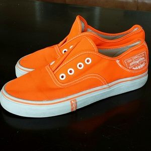 Bright orange Levi shoes