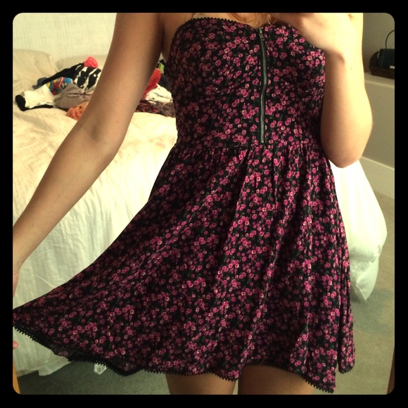 Floral Strapless Dress