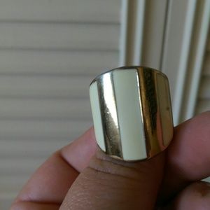 Gold and cream ring