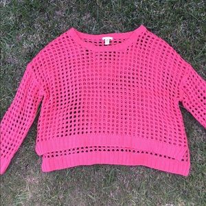 Knitted see thru oversized sweater