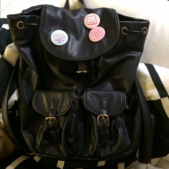 SOLD F21 Leather Backpack - Picture 2 of 2