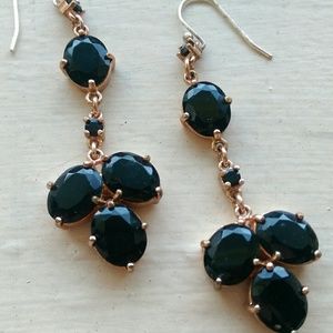 Copper and onxy colored earings.