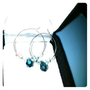 Sparkling hoop earrings