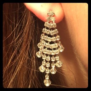 CZ chandelier earrings