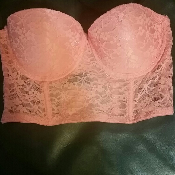 34b orangey pink bra