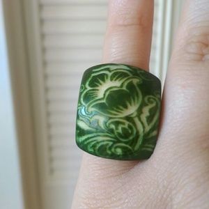 Hand carved wooden ring