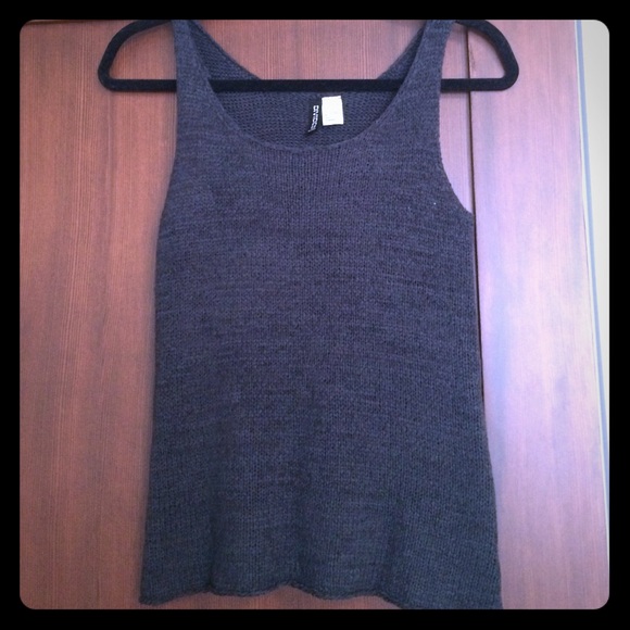 Navy Knitted Tank