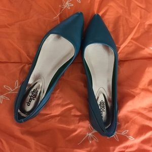 Dark teal flats