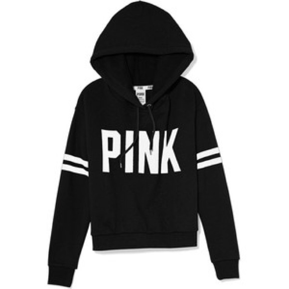 Victoria Secret Black Varsity Hoodie