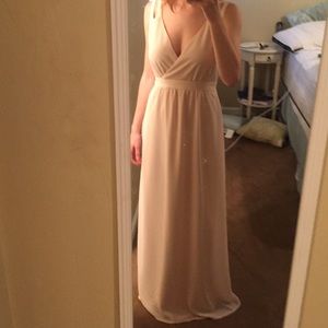 Blush pink floor length dress