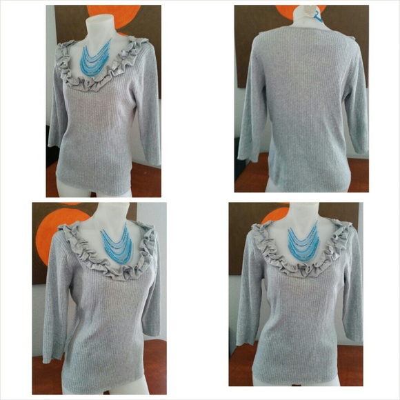 august silk Tops - August silk sweater blouse free necklace SOLD****