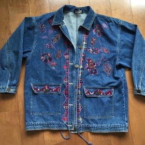 Vintage Carole Little Sport oversized denim jacket