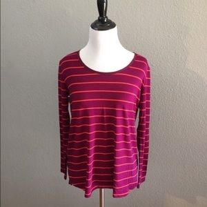 Anthropologie Bordeaux Striped Top