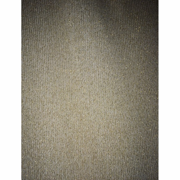 Cream and Gold Flecked Peplum Top - Picture 3 of 3