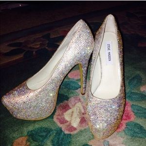Steve Madden rhinestone platform heels