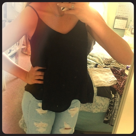 Francesca's Two-Layer Ruffle Top