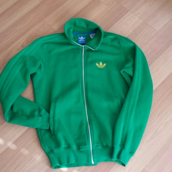 Adidas kelly green zip up sweater
