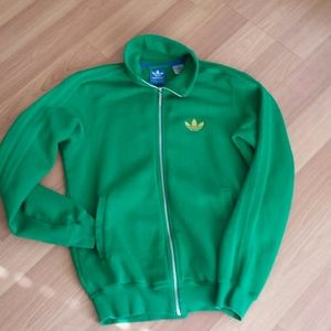 Adidas kelly green zip up sweater