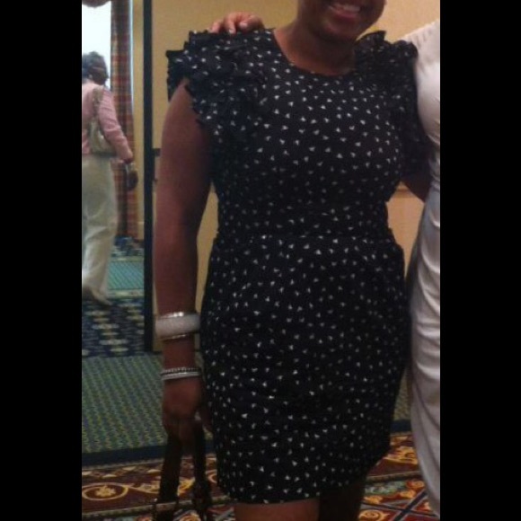 French Connection flutter sleeve cotton dress