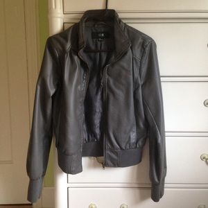 Forever 21 gray pleather jacket
