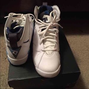 Air Jordan white French blue retro 7