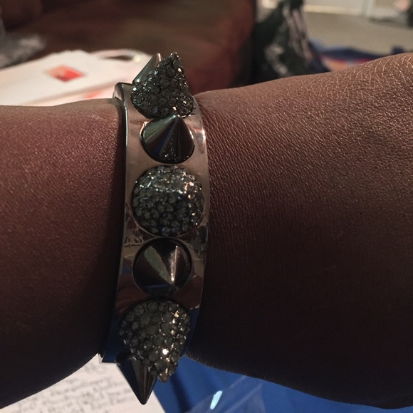 Hematite Spiked Accent Bracelet