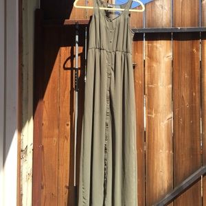 Olive green maxi dress