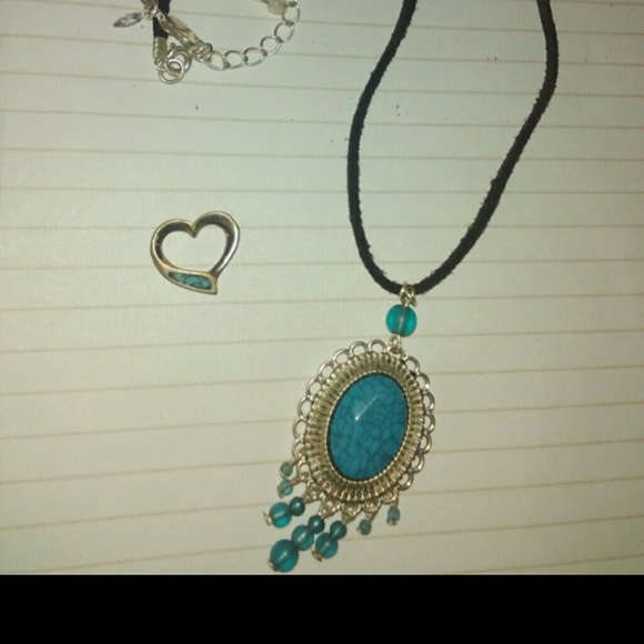 Turquoise necklace and Charm <3 - Picture 2 of 3
