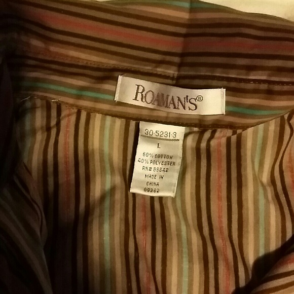 Striped button down top - Picture 2 of 2