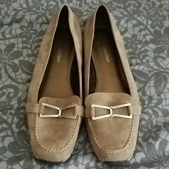 Calvin Klein suede flats