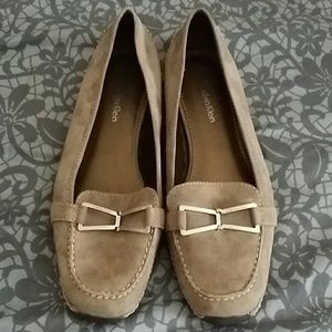 Calvin Klein suede flats