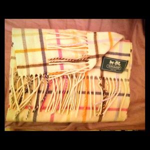 Coach Tattersall 100% Cashmere Scarf
