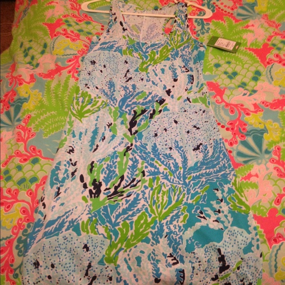 Blue Coral Lilly Pulitzer Racerback Dress