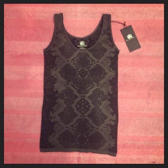 Rock & Republic Snakeskin Tank Top size Small