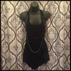Rock & Republic Small Black Chain Stud Tank Top