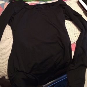 Black keyhole back leaotard