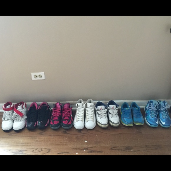 All different nikes/jordans