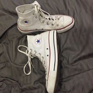 White classic hi top Converse